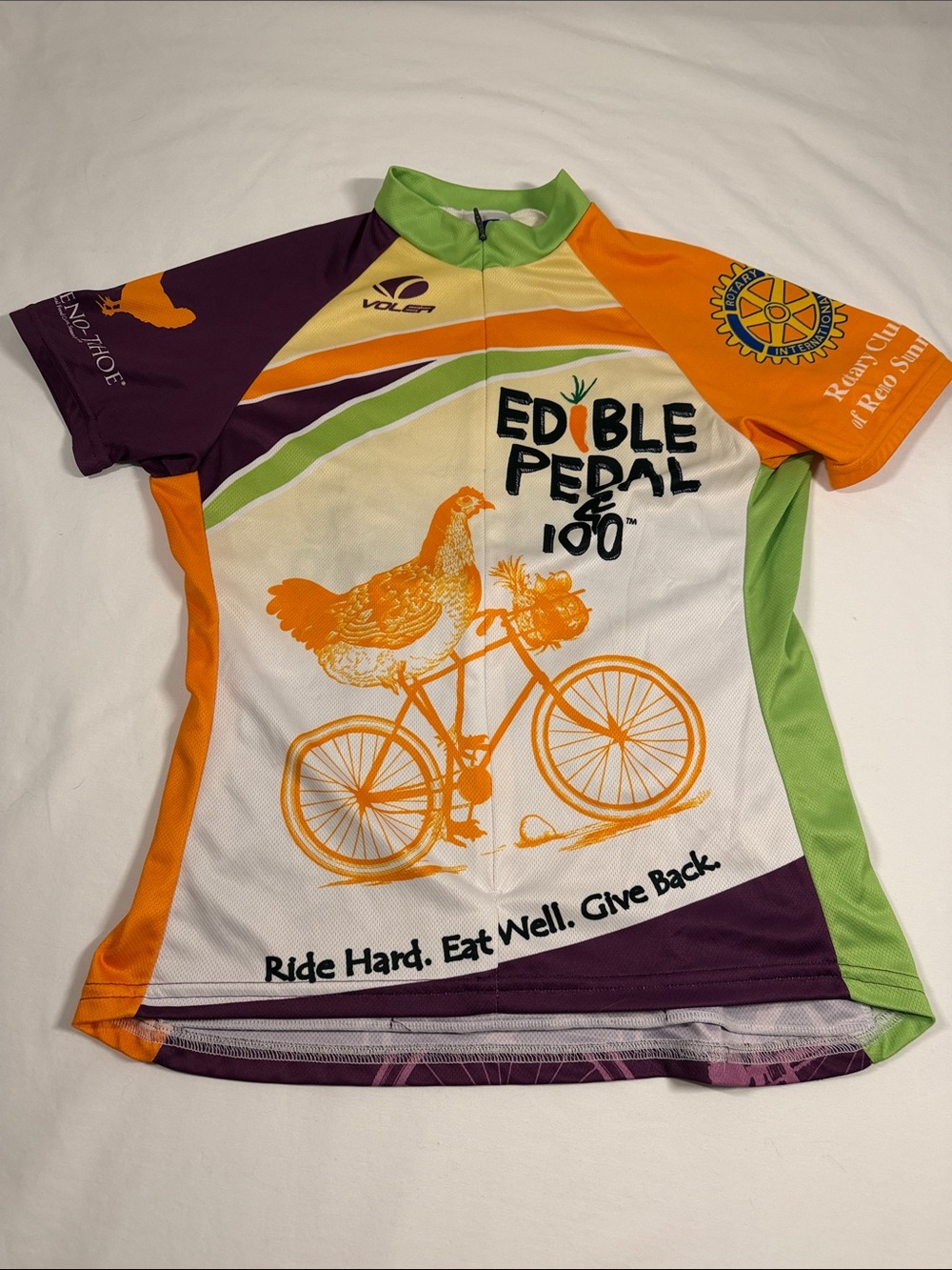 Voler 2012 Collectible Edible Pedal W S Century Road Jersey Zipper and 3 Pockets